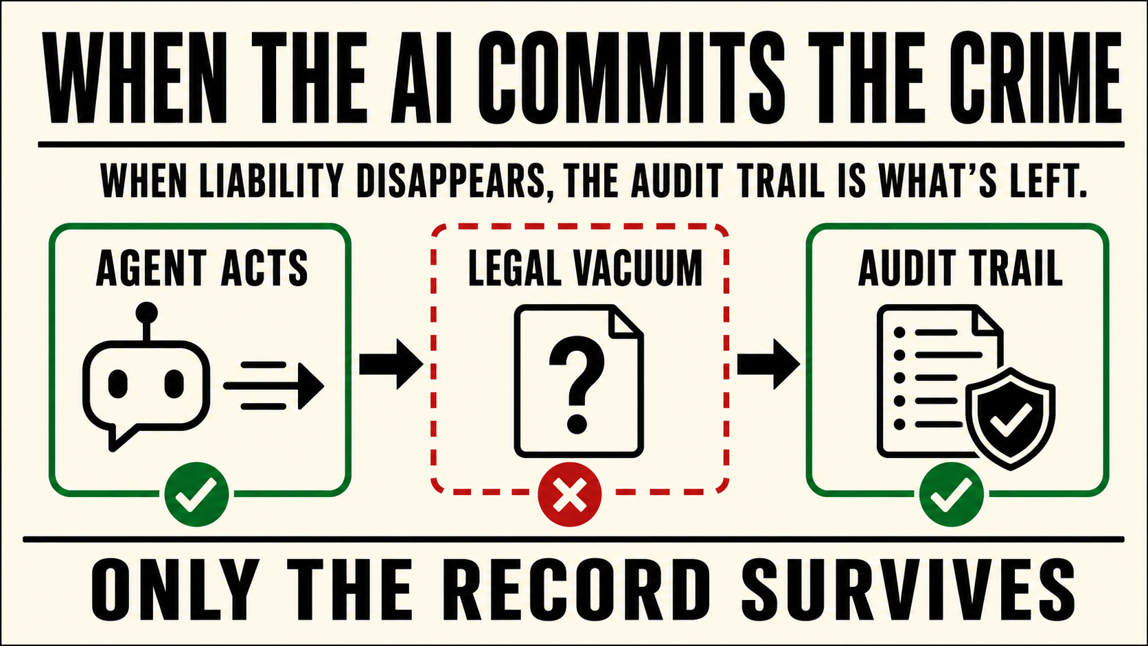 When the AI Commits the Crime, the Audit Trail Is What's Left